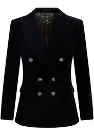 ETRO double-breasted velvet blazer - Schwarz