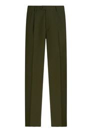 ETRO box-pleat virgin-wool trousers - Grün