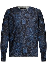 ETRO paisley-pattern crew-neck jumper - Blau