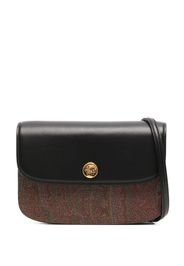 ETRO logo-plaque paisley-print shoulder bag - Schwarz