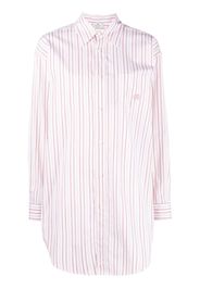 ETRO Pegaso-embroidered striped cotton shirt - Weiß