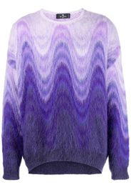 ETRO swirl-print mohair-wool brushed jumper - Violett