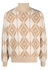 ETRO roll-neck pattern-intarsia jumper - Nude