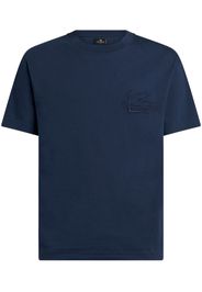 ETRO T-Shirt mit Pegaso-Stickerei - Blau