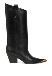ETRO pointed-toe leather boots - Schwarz