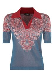 ETRO paisley-print polo shirt - Blau