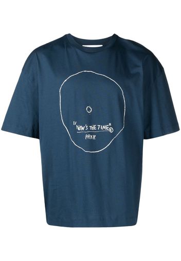 Etudes T-Shirt mit grafischem Print - Blau