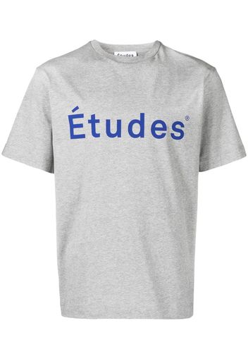 Etudes logo-print detail T-shirt - Schwarz