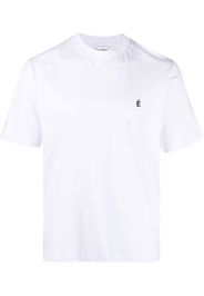 Etudes logo-embroidered organic cotton T-shirt - Weiß