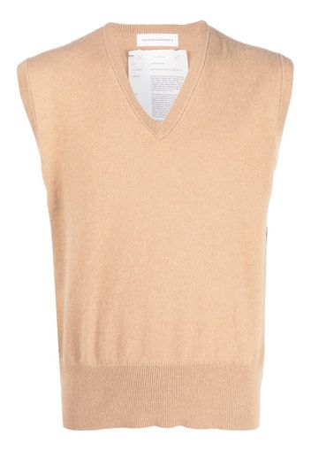 extreme cashmere Pullunder mit V-Ausschnitt - Nude