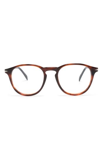 Eyewear by David Beckham round-frame clear-lenses sunglasses - Braun