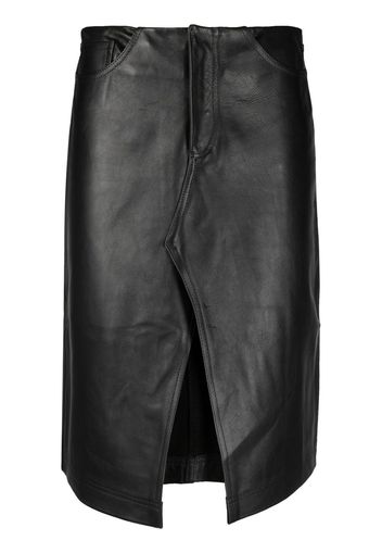 Eytys leather midi skirt - Schwarz