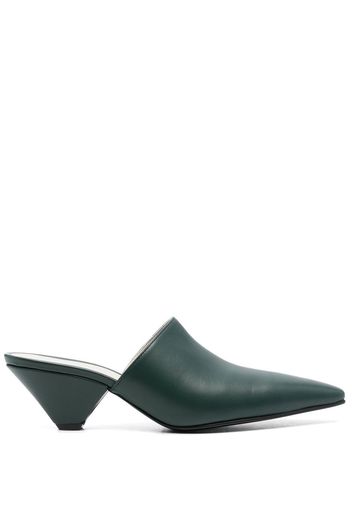 Fabiana Filippi 50mm slip-on leather mules - Grün