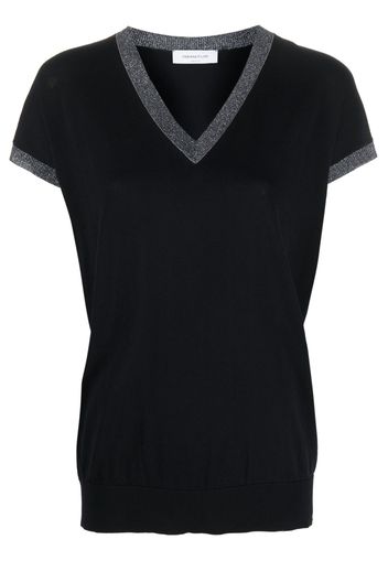 Fabiana Filippi glitter-detailing knitted top - Blau