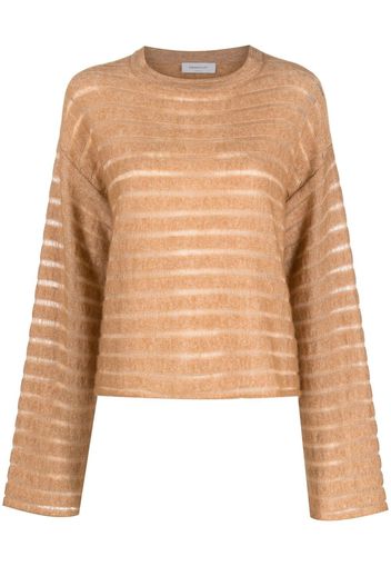 Fabiana Filippi stripe-pattern knit jumper - Nude