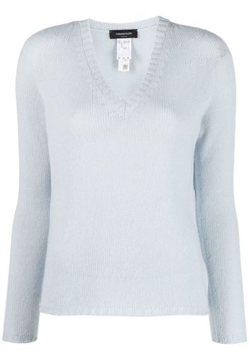 Fabiana Filippi Kaschmirpullover mit V-Ausschnitt - Blau