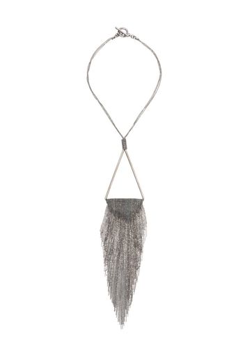 Fabiana Filippi metallic fringed necklace - Grau