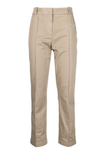 Fabiana Filippi cropped slim-cut trousers - Nude