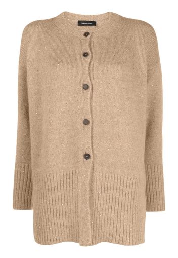 Fabiana Filippi sequin-embellished knitted cardigan - Nude