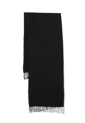 Fabiana Filippi frayed-edge pleated scarf - Schwarz