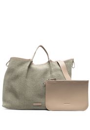 Fabiana Filippi logo-patch tote bag - Grün