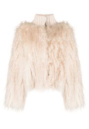 Fabiana Filippi Jacke mit Faux Fur - Nude