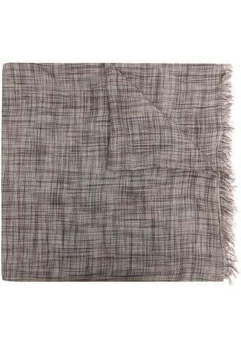 Faliero Sarti check-print scarf - Braun