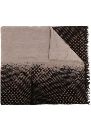 Faliero Sarti check-jacquard scarf - Braun