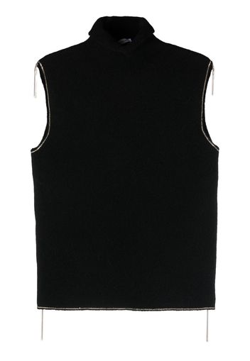 Faliero Sarti contrasting-trim sleeveless sweater - Schwarz