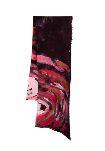 Faliero Sarti abstract-print fine-knit scarf - Violett