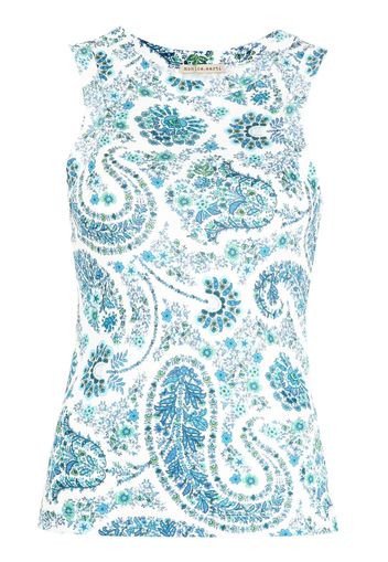 Faliero Sarti Top mit Paisley-Print - Blau