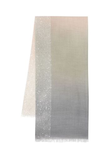 Faliero Sarti Dania sequin-embellished gradient scarf - Grau