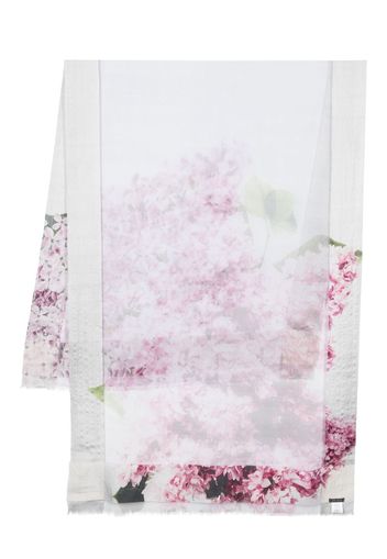 Faliero Sarti floral-print silk scarf - Violett