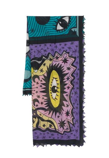 Faliero Sarti graphic-print scarve - Schwarz