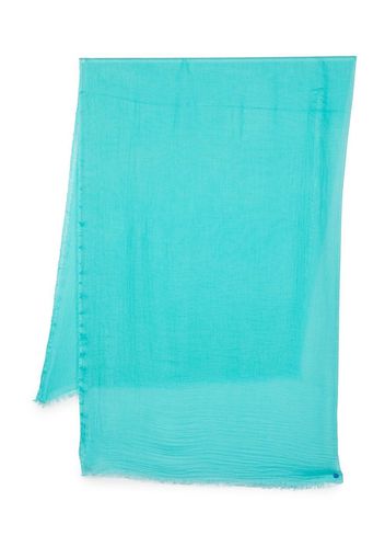 Faliero Sarti frayed lightweight scarve - Blau