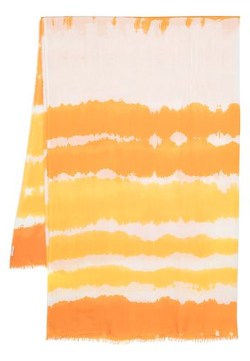 Faliero Sarti tie-dye silk-blend scarf - Gelb