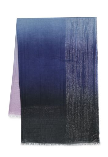 Faliero Sarti metallic-finish gradient scarf - Blau