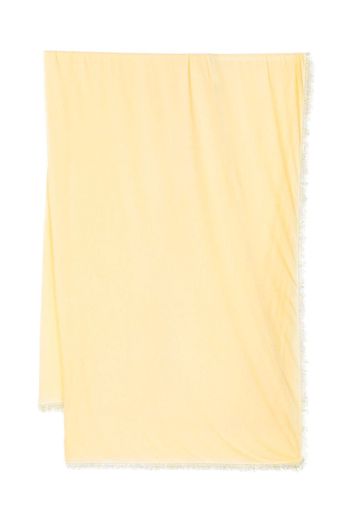 Faliero Sarti frayed-edge modal-blend scarf - Gelb