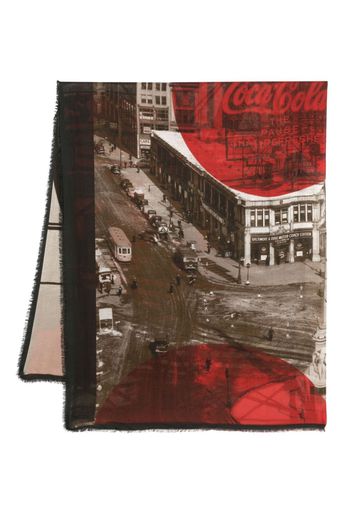 Faliero Sarti photograph-print modal-blend scarf - Rot