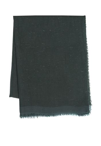 Faliero Sarti frayed fine-knit scarf - Grün