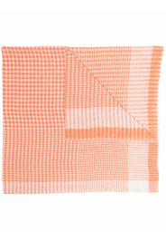 Faliero Sarti check pattern scarf - Orange