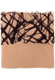 Faliero Sarti graphic-print cotton scarf - Braun