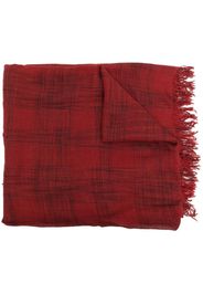 Faliero Sarti check-pattern virgin-wool scarf - Rot