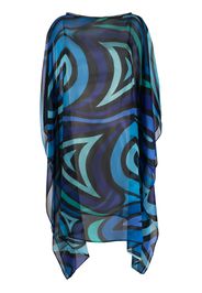 Faliero Sarti graphic-print silk-blend dress - Blau