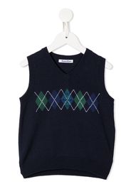 Familiar Pullunder mit Argyle-Muster - Blau