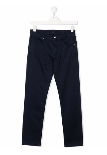 Fay Kids TEEN five-pocket cotton chinos - Blau