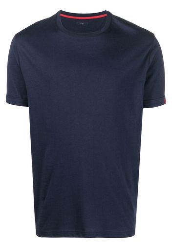 Fay T-Shirt mit Logo-Schild - Blau
