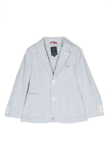 Fay Kids striped single-breasted blazer - Blau