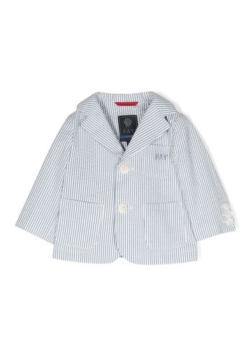 Fay Kids stripe-print single-breasted blazer - Blau