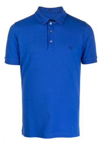 Fay embroidered-logo cotton polo shirt - Blau